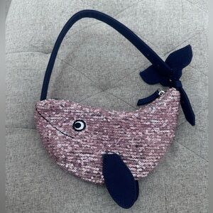EUC LIKE NEW VINEYARD VINES GIRLS PINK SEQUIN WHALE BAG SPARKLE WHALE PURSE